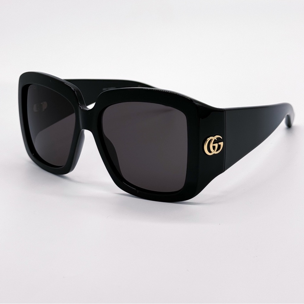 NEW GUCCI GG1402S 001 OVERSIZED WOMEN BLACK SUNGLASSES GUCCI - Picture 2 of 14